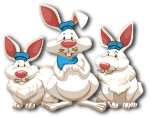 Jimmy, Alan D, and Nick: the bunnies 3