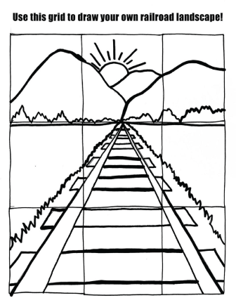 Locomotive Coloring Page Image