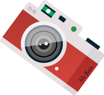 Red Camera Stylized image of a red bodied camera.