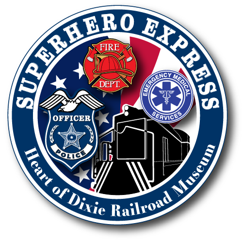 Police, Fire, EMS logos on a circular graphic.